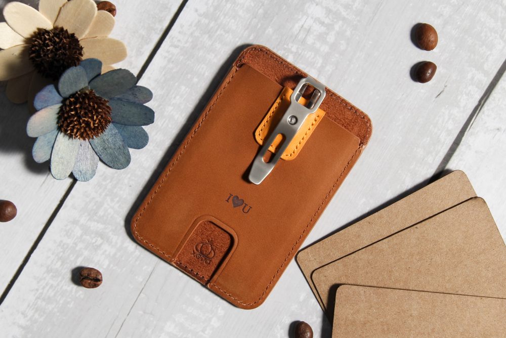 Hermes Brown Card Holder & Badge Holder|Vertical |