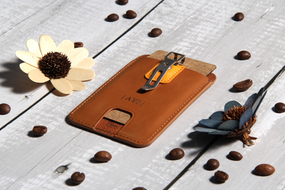 Hermes Brown Card Holder & Badge Holder|Vertical |