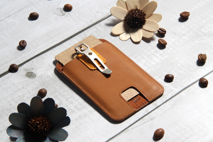 Hermes Brown Card Holder & Badge Holder|Vertical |