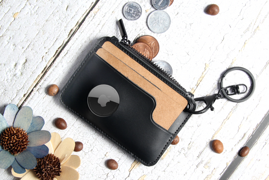 Pitch Black Coin Pouch Airtag