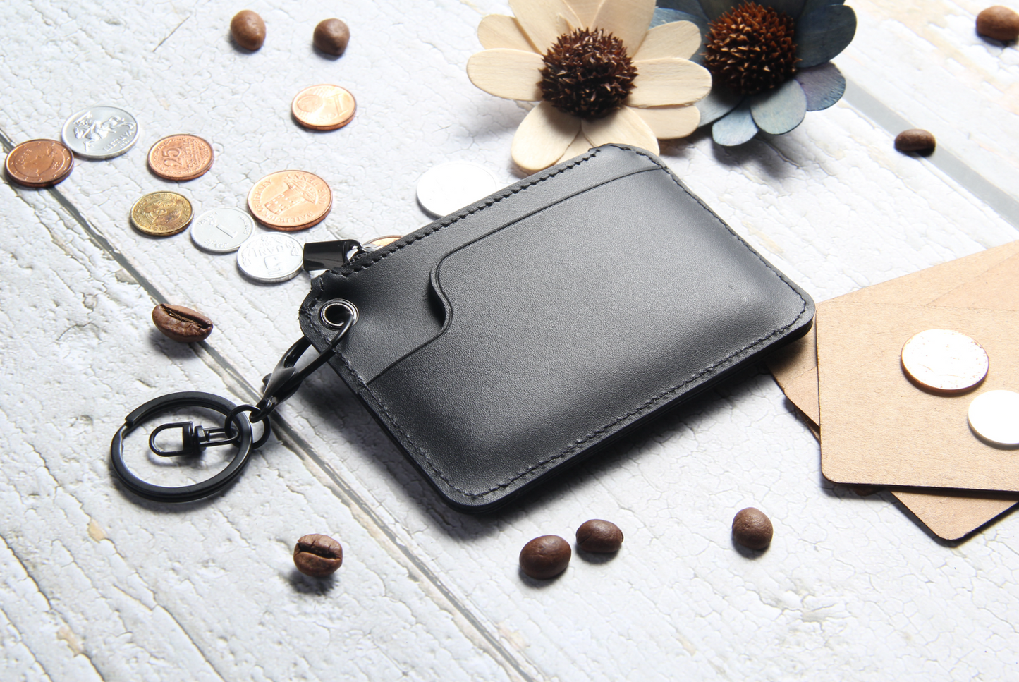 Pitch Black Coin Pouch Airtag