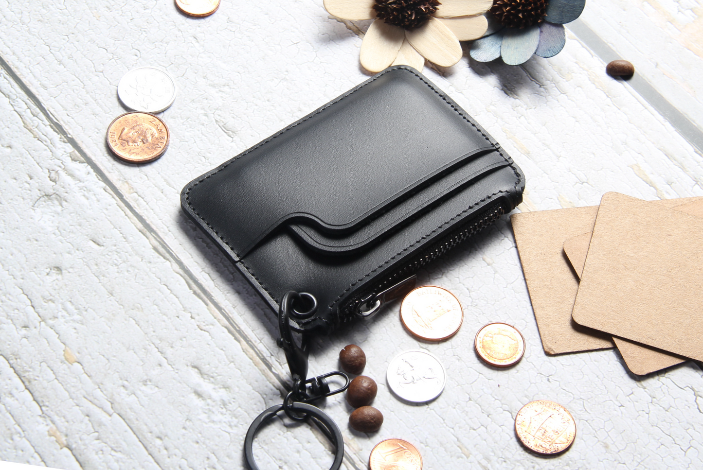 Pitch Black Coin Pouch Airtag