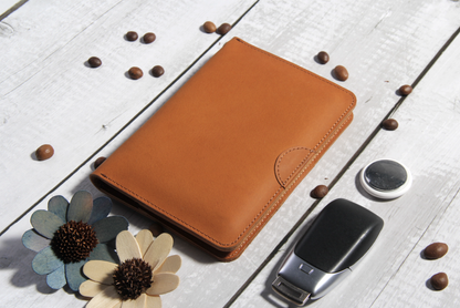 Hermes Brown AirTag Passport Holder Two Pocket